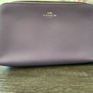 *Authentic* COACH leather cosmetic case (light purple)